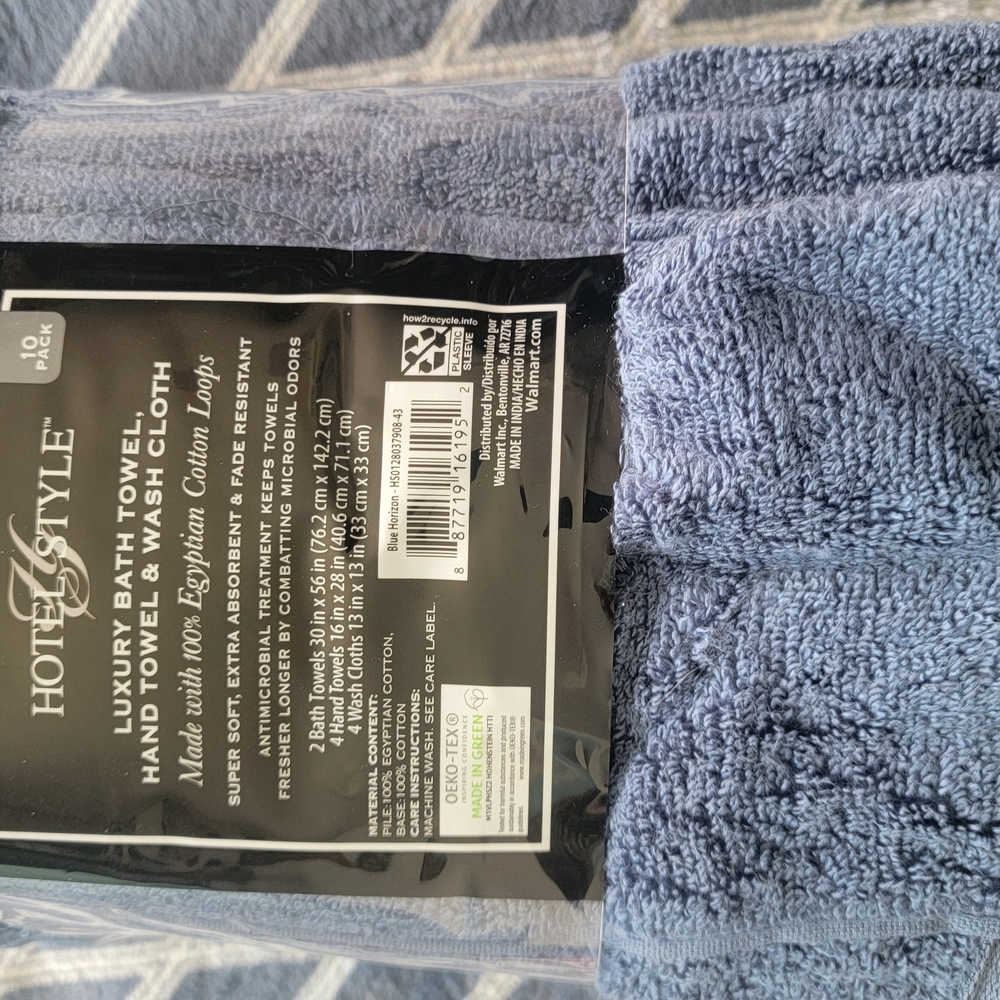 ***SOLD***Hotel Style Luxury Blue Bath Towel